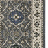 5' X 8' Blue And Gray Oriental Area Rug With Fringe